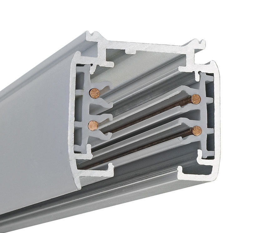 4 weire 2 circuit commercial track lighting rail L1+L2+L3+N for multi-circuit control