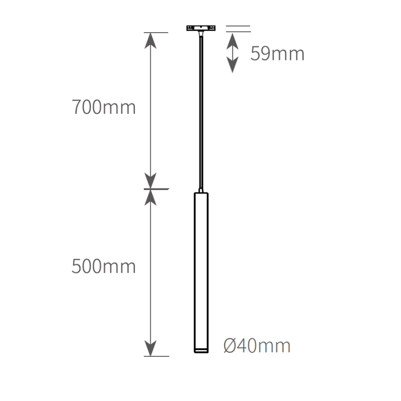 Technical parameters of KWT DC48V Zoomable Magnetic Pendant Light