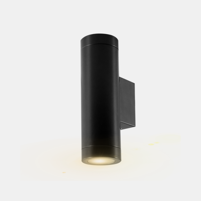 WL60180 Outdoor cylinder wall light black die cast aluminum IP65 CREE double head LED outdoor wall light