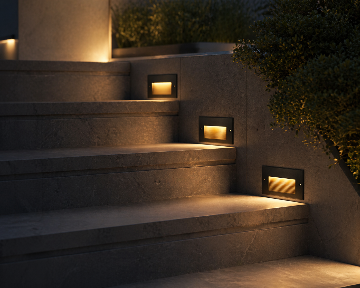 Rectangular Baffle Louver Recessed Pathway and Step Light Rectangular Baffle Louver Recessed Pathway and Step Light