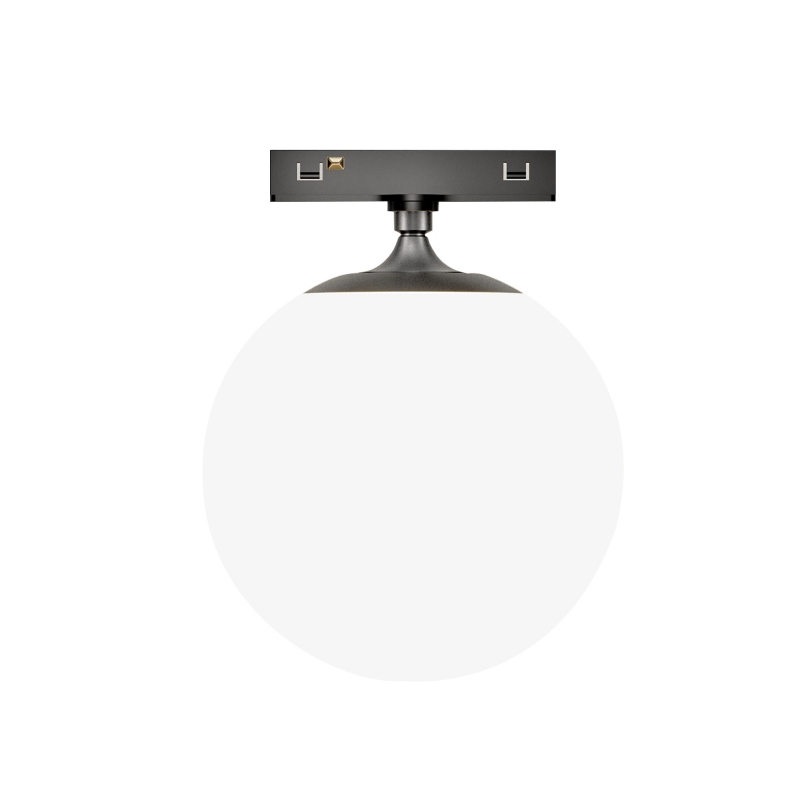 KWT UMB8002 black PMMA globe fixture for ultra slim track lighting