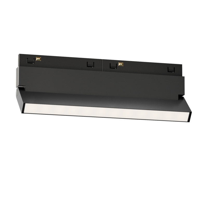 KWT-UMGL1807 Black and White gimbal linear flood track light for 48V magnetic track systems.