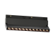 KWT-UMGS1207 black and white gimbal linear grille track light heads for magnetic 48V track systems.