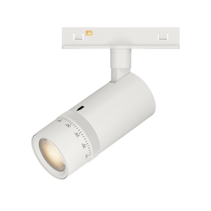KWT UMS4005F minimalist white zoomable cylinder track spotlight 48V