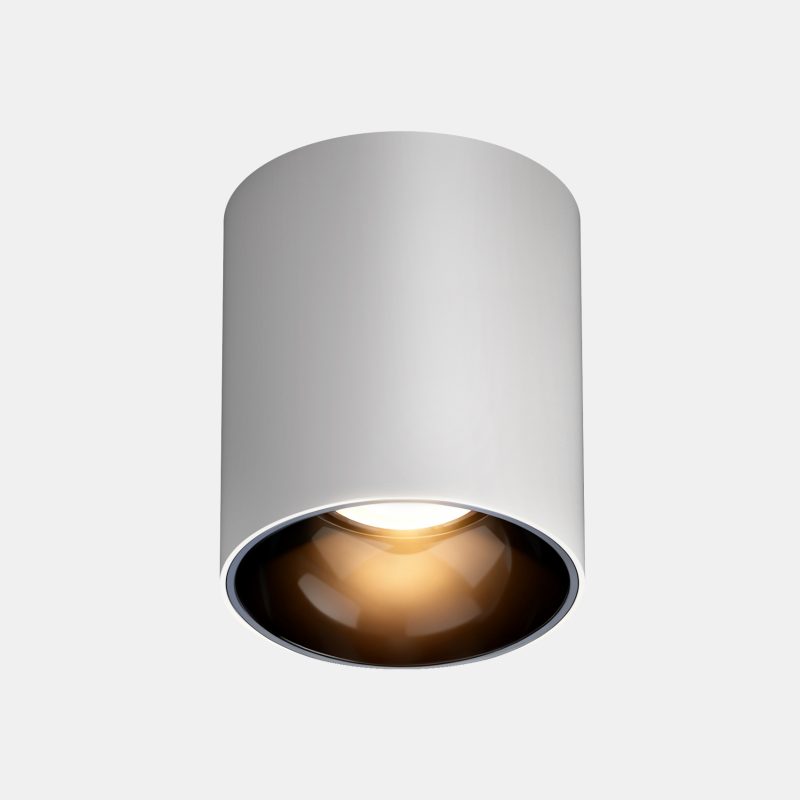 Direct-to-ceiling surface mounted downlight, providing a convenient commercial lighting solution for areas where recessed installation is unavailable.