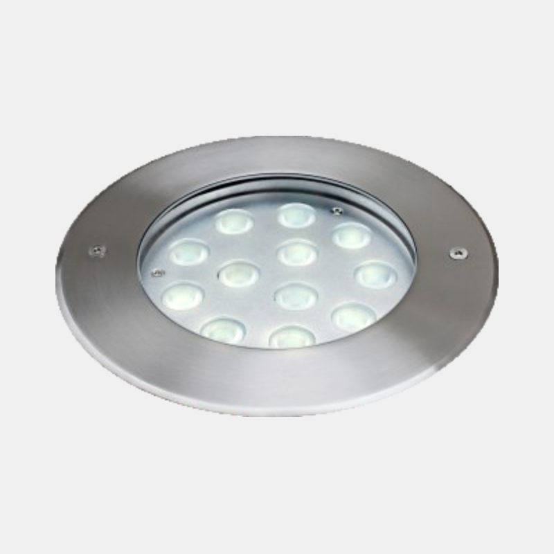 Submersible underwater light creating stunning visual focal points, an essential commercial lighting fixture for commercial water features after dark.