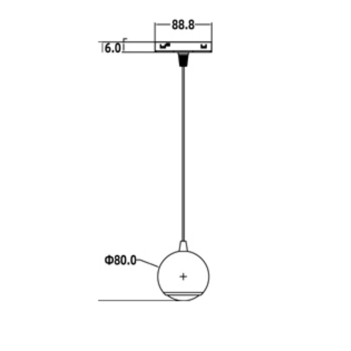 UMP8005-size UMP8005 5W 48V pearl-style aluminum track pendant with CRI>95, UGR